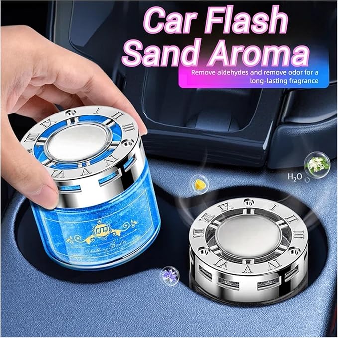 High-End Flowing Sand Solid Fragrance Car Aromatherapy Air Freshener Seat Decoration for Your Vehicle(E)