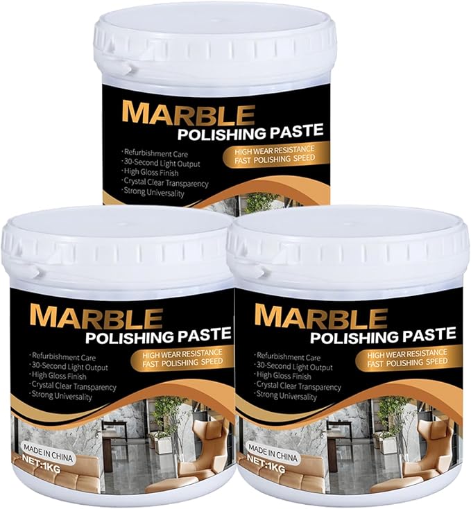 Marble Polishing Paste Professional Marble Cleaner &amp Quartz Polish Stone Sealer &amp Protector for Countertops Floors and Walls – Marble Polishing Compound Kit 2.2LB