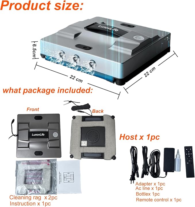 2026 New Window Cleaning Robot -Ultimate 6-Nozzle Precision Spray 5600Pa Suction Edge Detection &amp UPS Safety automatic window cleanerPerfect for Frameless/Frosted Glass High-Rise Windows