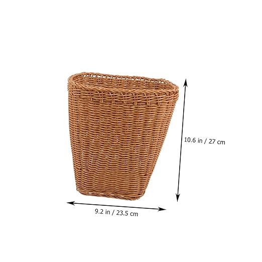 Versatile Woven Basket Rattan Trash Can for Sundries Storage Lightweight Multi Functional Wastebasket for Home Decor Organizing for Kitchen Living Room