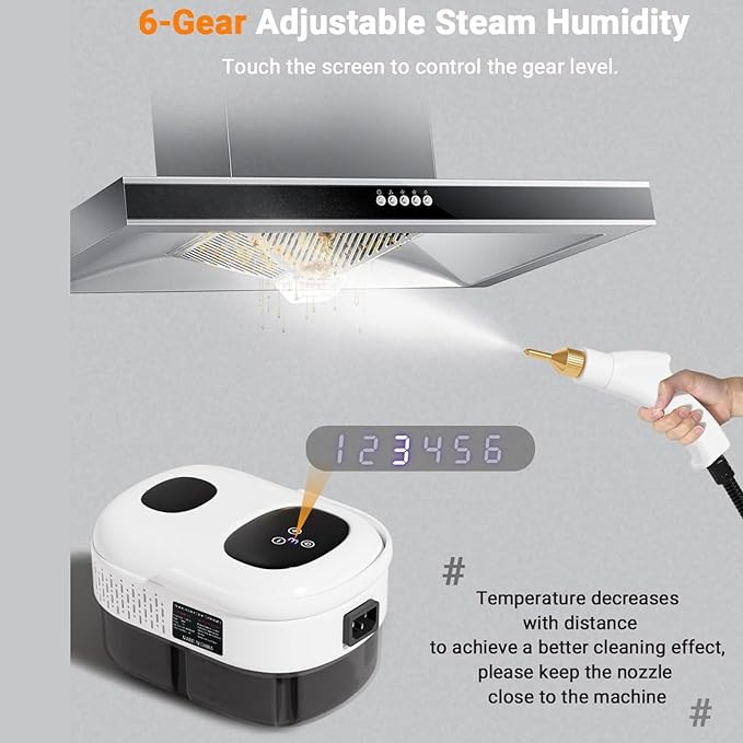 2500W Handheld Steam Cleaner High Pressure Intelligent Save time and increase efficiency. Easily adjust steam outlet Lightweight and portable Environmentally