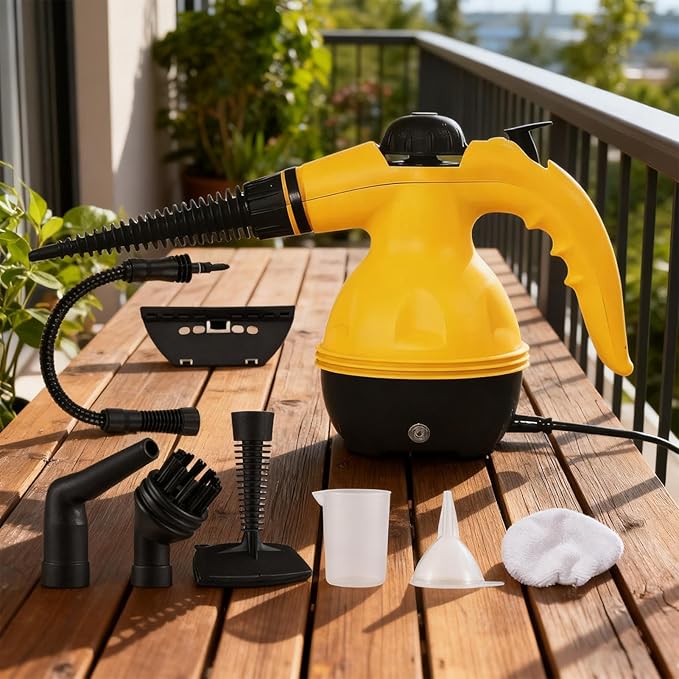 Portable Steam Cleaner - 1250w Multi-Purpose Handheld Steamer for Home Car Powerful Portable 1250w Design Suitable for Grout Floors Fabrics Upholstery Kitchen Surfaces