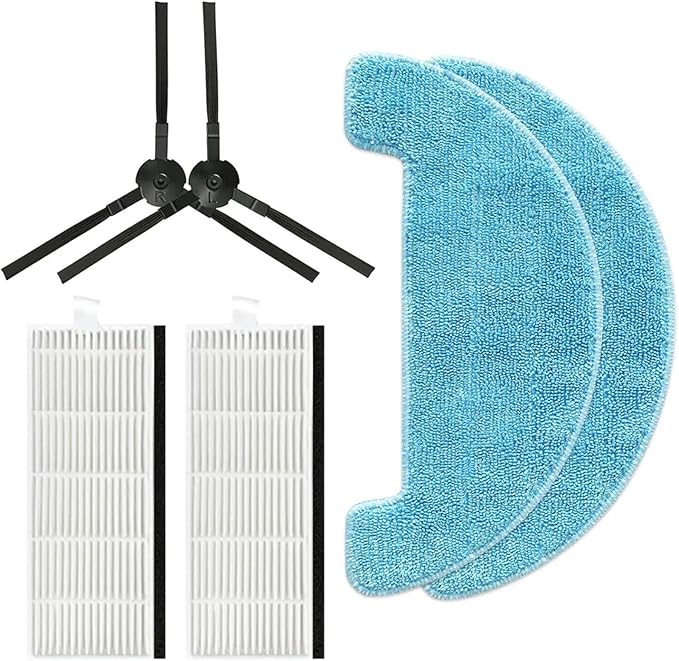 BeNtli Robot Vacuum Spare PartsMain Side BrushHepa FilterMop RagStrainer Brush CoverCompatible for GUTREND Style 220 / Compatible for Polaris PVCR 0735 (Color : Set 9)