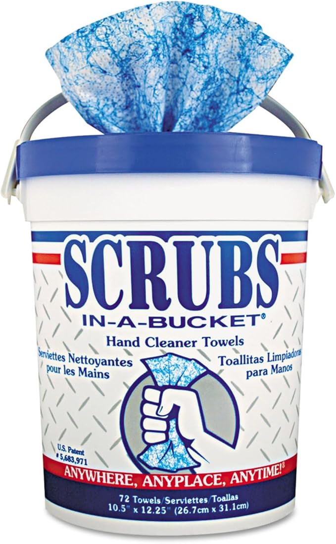 SCRUBS 42272CT Hand Cleaner Towels 72 /Tub 6 /CTBlue