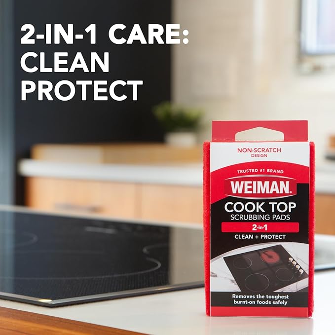 Weiman Products Cook Top Scrubbing Pad 3 Count 6 Per Case