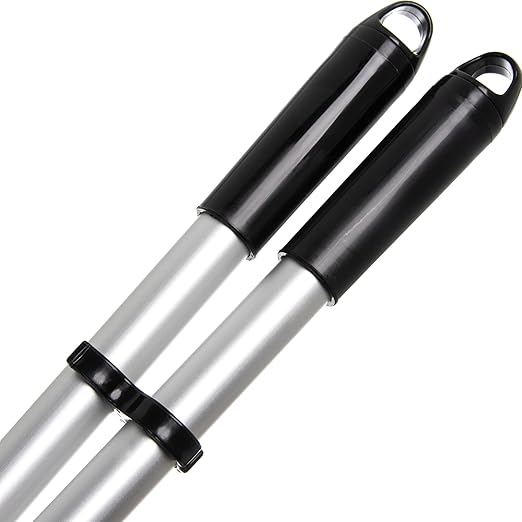 Carlisle FoodService Products Duo-Pan Upright Dust Pan and Broom Set with Adjustable Broom Head for Floor Cleaning Restaurants and Janitorial Use 36 x 11.8 x 41 Inches Black (Pack of 4)