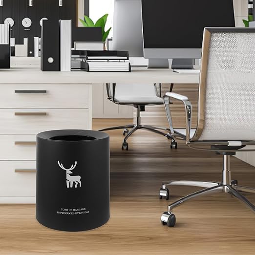 Double Trash Can Plastic Wastebasket for Home Bathroom Bedroom Kitchen Rinseable Garbage Container Without Lid Compact Paper Bin for Tissues and Wrappers Convenient Household Waste