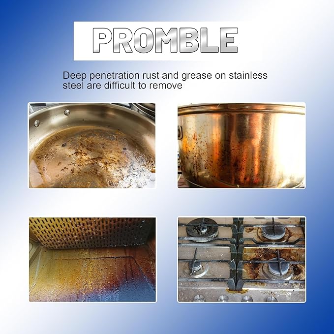 Stainless Steel Cleaning Paste - Multipurpose Kitchenware Cleaner For Rust Removal Degreasing &amp Polishing(2PCS)
