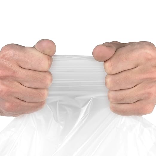 Aluf Plastics Clear 33 Gallon Trash and Recycling Bags - (Huge 200 Ct.) - 2.0 MIL Equivalent Garbage Bags for Bottles cans Paper Moving Storage Lawn Leaf Clean ups and More