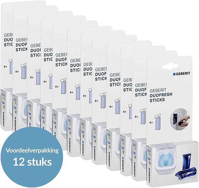 Geberit Duofresh Sticks Toilet Stones Fresh Fragrance and Hygienic Cleanliness Blue Pack of 96 Toilet Cleaner Cleaning Device Toilet Tabs