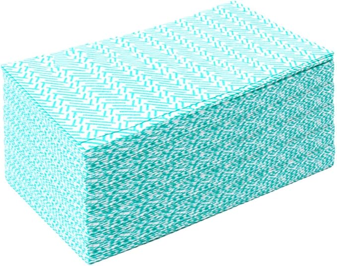 KMAKII Handi Wipe Reusable Cloths - Multi-Purpose Disposable Dish Cloths and Towels Ultra Absorbent Fast-Dry Durable Cleaning Wipes for Kitchen and Home Green 11.8 x 21 inches Pack of 80