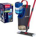 O-Cedar H2prO Flat Mop System | Quick Cleaning Tool | Clean with Water | Machine Washable Reusable Microfiber Mop Pad | Safe on Wood Floors Vinyl Tile Baseboards Walls