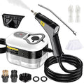 15s Fast Heating Steam Cleaner 6 Adjustable Levels1.2L Large Capacity2500W High Pressure Steam Cleaner with 5 Brush HeadsGlovesHandheld Steamer for Home Tile Floor Couch Cleaning