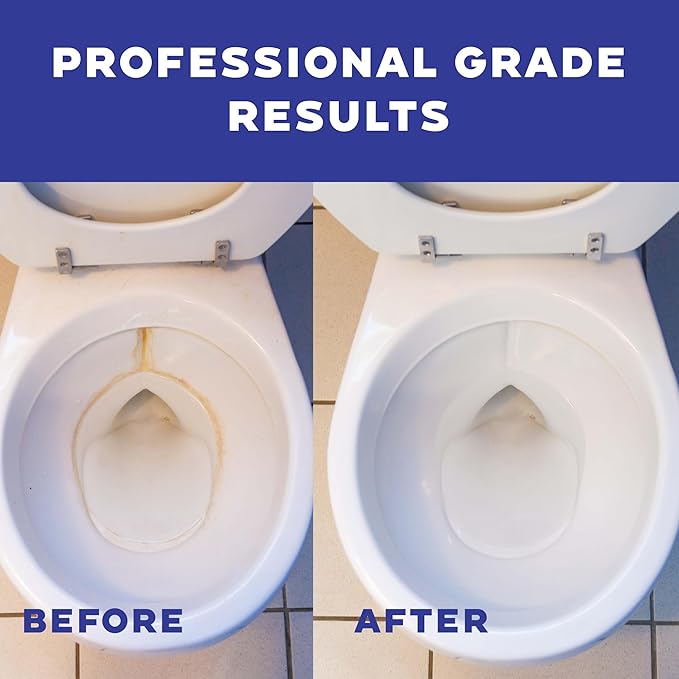 Don Aslett Johnny Mop &amp Safety Foam Toilet Bowl Cleaner (Two 32 Oz Bottles) Set | Acidic Detergent and Deodorizer | 14 Handle to Easily Clean Toilet or Shower | Scratch Free Bowl Swab
