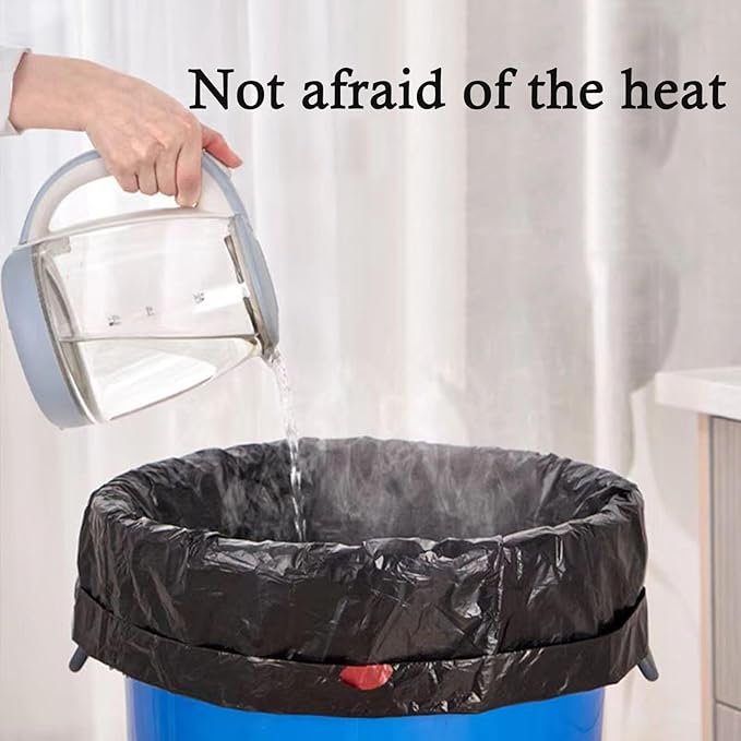 Large Black Trash Bags 20-21 Gallon Drawstring Garbage BagsMeasuring 28x 33.8 inchesHeavy Duty Plastic Garbage Bags for Household Kitchen Office Restaurant Thickened Stretchy