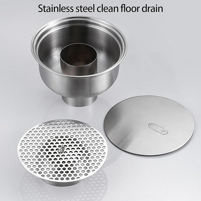 Industrial Grade Round Floor Drain with Concealed Handle Stainless Steels Enduring Concealed Handle Stainless Steels Enduring
