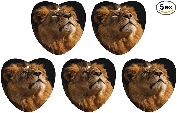 5PCS Car Air Freshener Hanging Personalized Double Sided Snow Leopard Car Fresheners Long Lasting New Cars Scents Cute Automotive Freshies for Closets Drawers (tea)