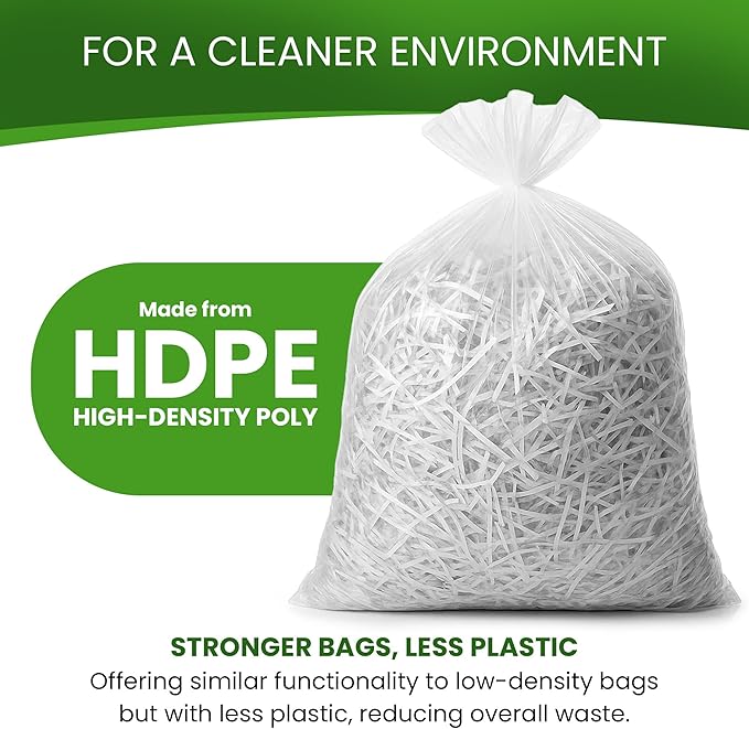 Betta 55-60 Gallon Clear High-Density Trash Bags 150 Count Box (38x60-inch) Commercial Medium-Duty Garbage Can Liners