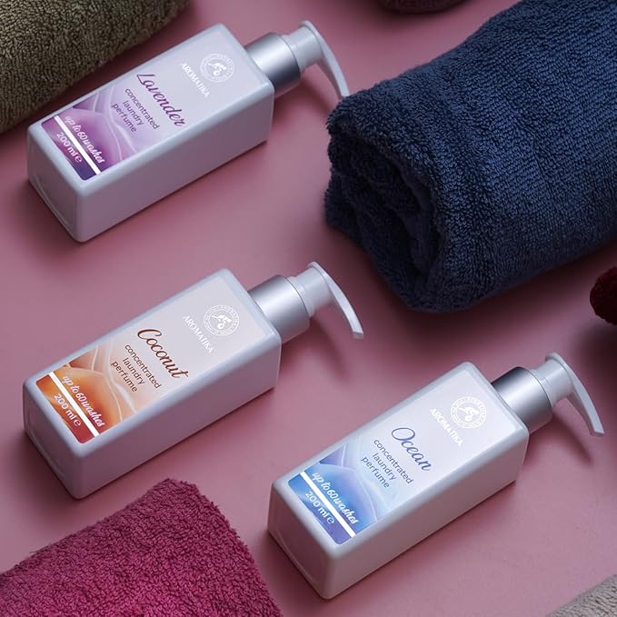 Concentrated Laundry Perfume Coconut 200ml - Liquid Perfume Laundry - Linen Freshener - Laundry Scent Booster - Washing Fragrance - Exotic and Long Lasting Scent - Cotton Perfume