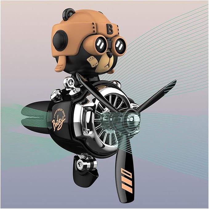 Cool Bear Car Air Freshener Rotating Fan Vent Clip Perfume Diffuser for Accessories &amp Decoration