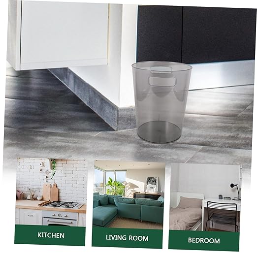 Modern Small Trash Can for Bedroom Plastic Garbage Bin Easy-Access Wastebasket for Home Office Stylish Design Fits Any Decor for Compact Spaces