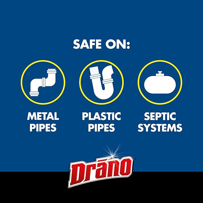 Drano Kitchen Granules Drain Clog Remover and Cleaner Unclogs Blockage from Grease or Cooking Oil 8.8 oz (Pack of 3)