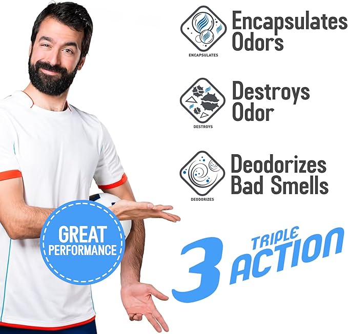 Sports Odor Destroyer Spray (1 x Gallon / 3.8L) Sports Gear Odor Eliminator &amp Deodorizer Spray - Neutralizer &amp Refresher Spray For Protective Equipment Sportswear &amp Outdoor Gear