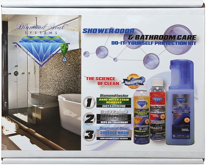 Diamond Seal Systems Forever Brilliant Made in The USA. Best Glass Restoration DSS Bath Kit Direct from The Manufacturer