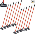 Matthew Easy Trigger Release Mop Handle 60 inch Metal Mop StickCommercial Mop Head Replacement Holder for Floor CleaningClip On Mop Handle Quick Change for Wet Mop Handle - 12Pack Red