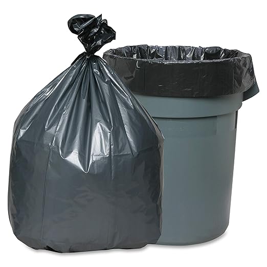 Genuine Joe Low Density Heavy-Duty Can Liner 39 x 56 60 gal Capacity 1.55 mil Black 50 Count
