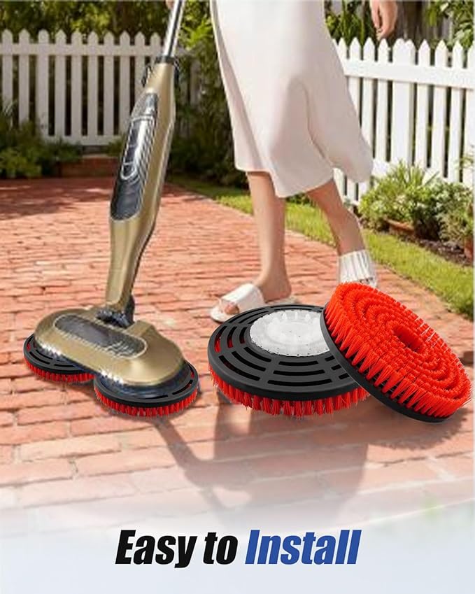 Mop Pad Replacement Brush Heads Fit for Shark Steam Mop S7000/ S7001/ S8201 SeriesUpgrade Brush Heads with Nylon BristlesDeep Cleaning Hard Floors
