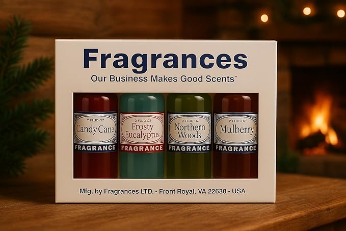 Rainbow RainMate Sirena Hyla Compatible Vacuum Fragrances – Assorted Fragrance 4-Pack For Water-Based Vacuums (Frosty Woods - Candy Cane Frosty Eucalyptus Northern Woods Mulberry)