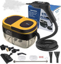 Steam Cleaner 3-Level Adjustable Handle 15s Heat-Up 1.69 Quarts Tank Portable Steamer for Cleaning with 10 Accessories Steam Cleaner for Home for Dirt (Yellow)