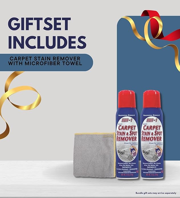 Lifter-1 Carpet Stain &amp Spot Remover Spray 18 oz Bundle with Microfiber Cloth - Effortless Carpet Stain Remover - Quick and Easy Carpet Cleaner Spray for Tough Stains - (3 Items)