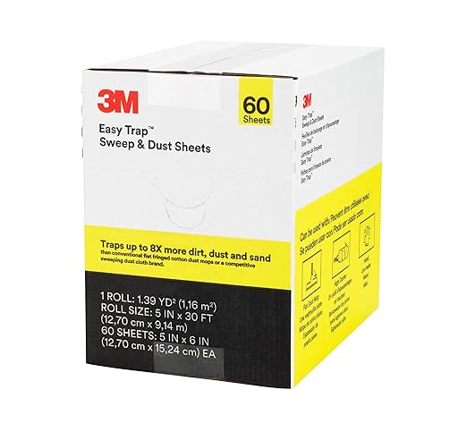3M Easy Trap Duster - sweep &amp dust sheets 5 x 6 sheets 250 sheets/roll 2 rolls/case