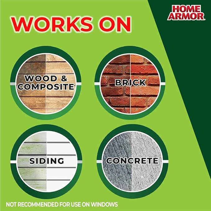 Home Armor Power Clean Wand Outdoor Cleaning System Blasts Away Stains from Mold Mildew Algae Dirt and Grime for Visible Results in Minutes No Scrubbing Required Reusable