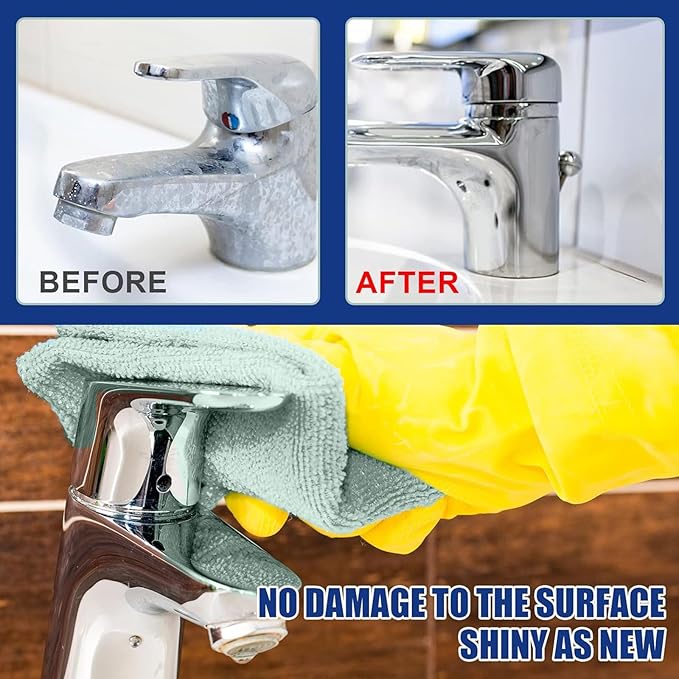 60ML/2.02FL OZ Bathroom Descaler Foam Cleaner Bathroom Descaler Stubborn Stains Cleaner Bathroom Descaler Cleaner All-Purpose Bathroom Descaler Foam Spray for Glass Shower Doors (3PCS)