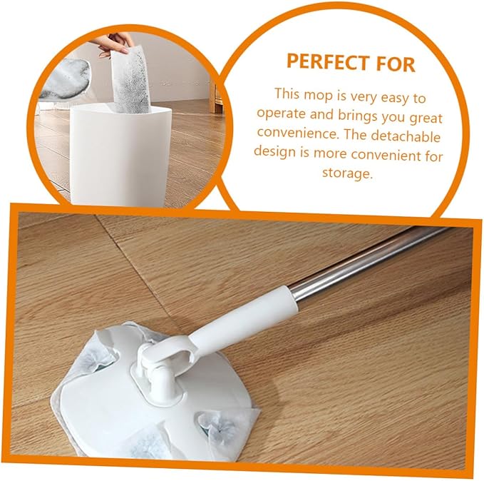 Vaguelly Retractable Dust Mop with Rotatable Head Handheld Floor Cleaning Mop for Household Use with Extendable Handle for Efficient Dust Removal