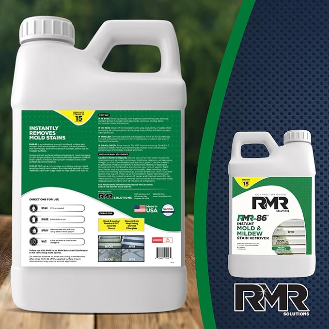 RMR-86 Instant Mold Stain and Mildew Stain Remover Spray - Scrub Free Formula 2.5 Gallon (320 Fl Oz)