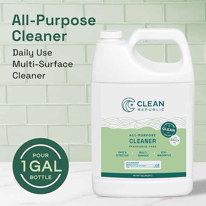 Clean Republic All-Purpose Cleaner Daily Use Cleaning Spray for Kitchens Bathrooms and More (F-Style Gallon (Pack of 1))