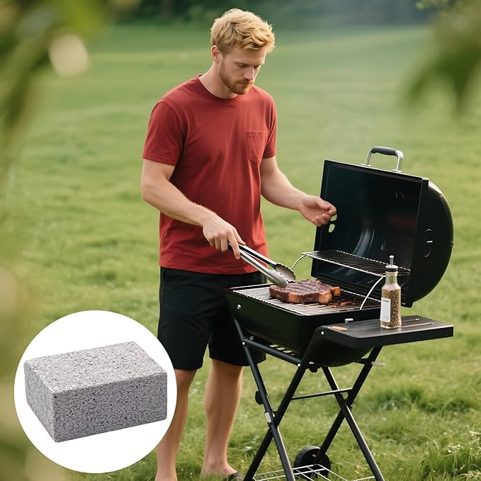 Pumice Stone for Pools Multi-Surface Kitchen Bathroom 16 Pcs High-Temperature BBQ Grill Cleaning Tiles