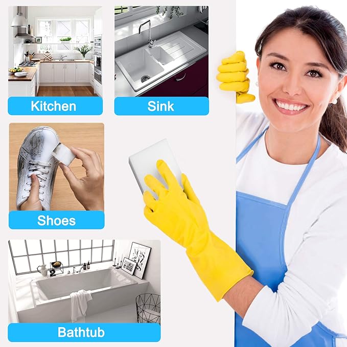 100 Pack Magic Sponges Eraser for Cleaning Premium Reusable Melamine Sponge Scrubber Foam Cleaning Pads for Kitchen Dishes Bathtub Baseboard Shoes Cleaner Not Easily Rip