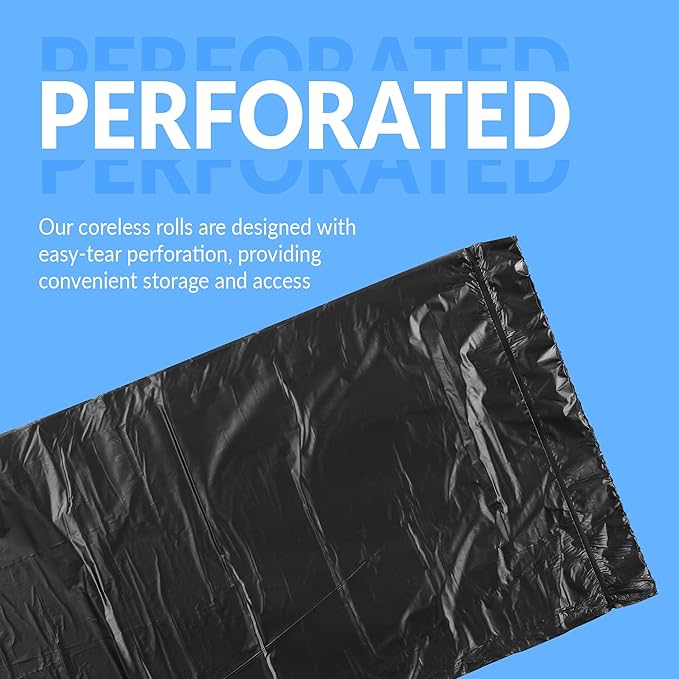 Reli. SuperValue 40-45 Gallon Trash Bags | 125 Count | Made in USA | Heavy Duty | Black Multi-Use Garbage Bags
