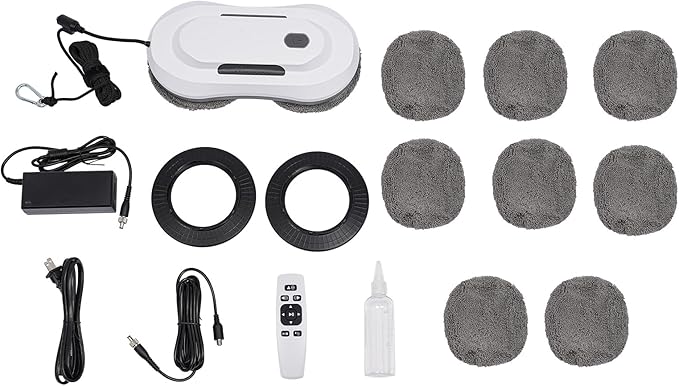 Window Cleaning Robot Electric Window Cleaner with Dual Water Spray 2800 Pa Suction - Automatic Cleaning with Intelligent Path Planning Glass Cleaning Robot Window Washer for 215.27-322.9Ft² Area
