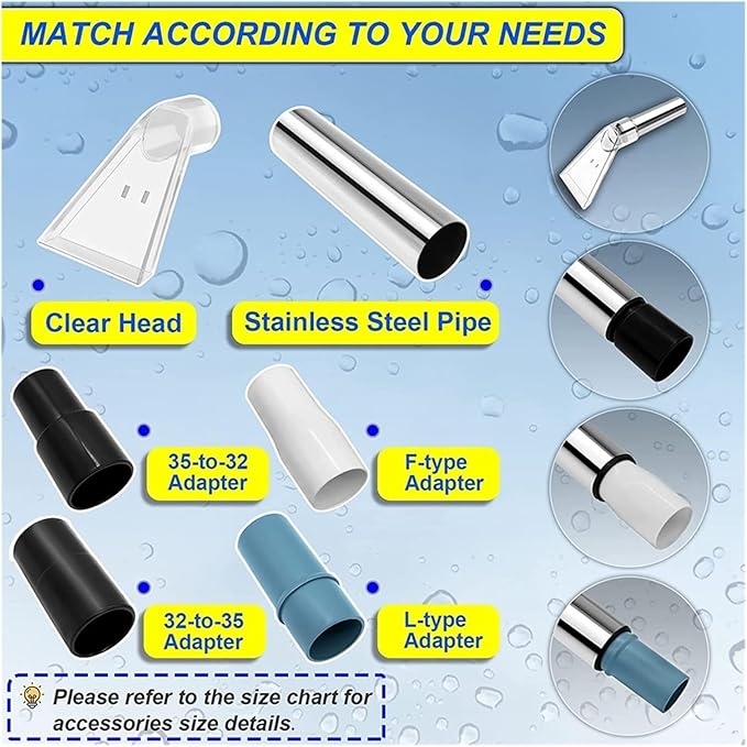 Extractor Hand Wand with Clear Head for Upholstery &amp Carpet CleaningCar Detailing Vacuum Wand for Portable Extractors