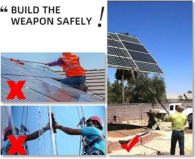 Window Cleaning Brush3.6-11M Solar Panel Cleaner Window Clean Washing Set Equipment Telesextension Pole Cleaning Kit Suitable for Window Cleaning Photovoltaic Panel Cleaning Trucks/24Ft/7.2