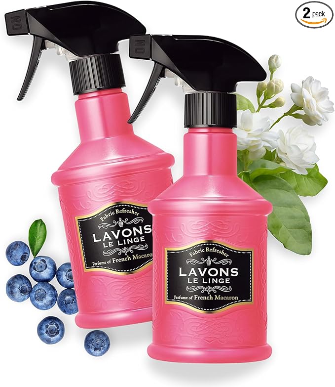 LAVONS Fabric Spray for Clothes Room Spray Kids&amp Pet Safe Fabric Refresher Spray for Home&amp Offices Natural Carpet Freshener from Japan Organic Linen SPRAY for Bedding 12.5 Fl Oz FRENCH MAC