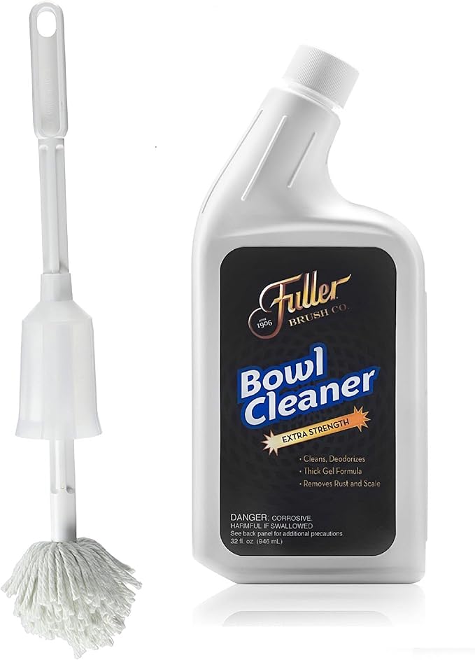 Fuller Brush Toilet Bowl Swab with Extra Strength Bowl Cleaner – Scratch-Free Toilet Bowl Cleaning Long Handle Deep Cleaning Under Rim