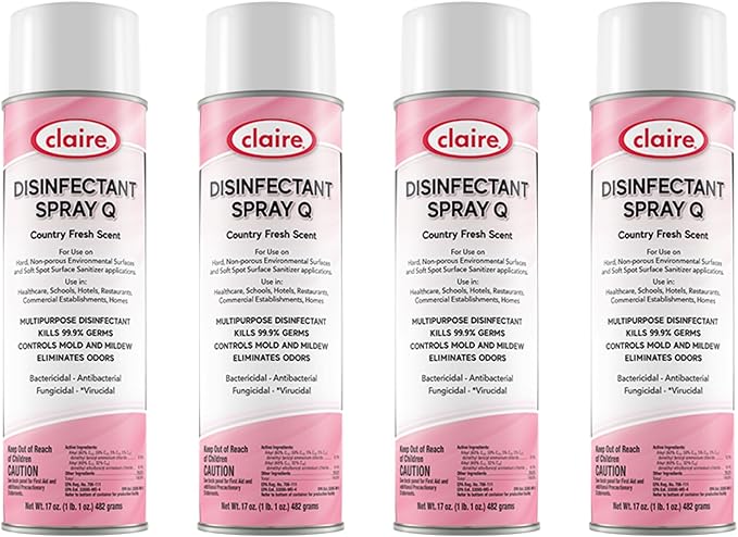 Claire Q Scent Spray - Country Fresh Fragrance 17 Ounce (4 Pack)