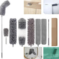Extension Crevice Duster Microfiber dusting Cloth Retractable Handle Bendable Head Crevice Duster Cleaning Tool Set Suitable for Furniture top and Bottom Blinds etc.(7-Piece Set2.8m Pole)